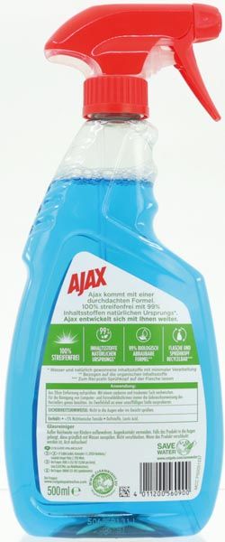 AJAX Glas Streifenfrei Spr 500 ml