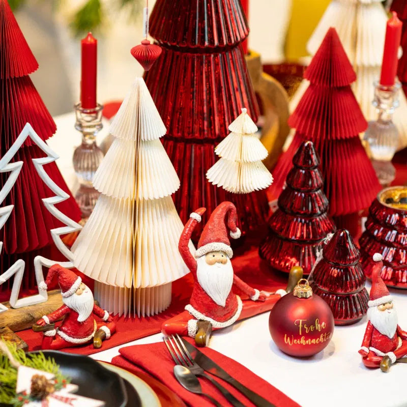 Tannenbaum aus Glas rot (B/H/T) 21x54x21cm