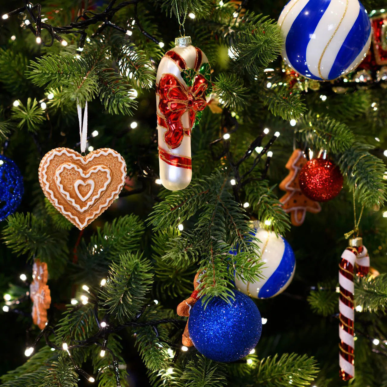 Weihnachtshänger Zuckerstange aus Glas 7x13x3cm