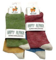 GREVEL Happy Alpaka Socken gestreifte mehrfarbig 20x2Paar