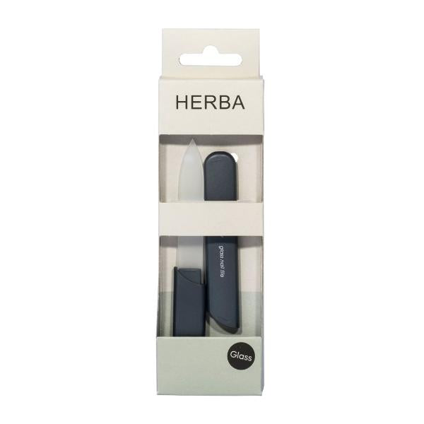 HERBA Glasnagelfeile mit Schutzkappe 13cm grafit
