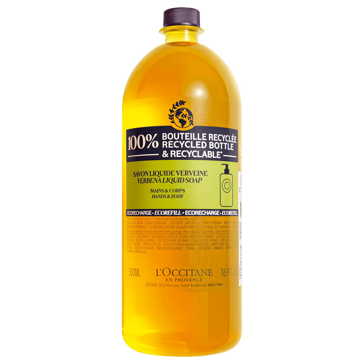 L'OCCITANE Karite Savon Liquide "Verveine" Eco-Recharge (500ml)
