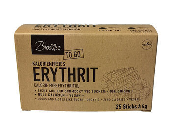 BIOSÜSSE Erythrit to go Box - Sticks 25x4g