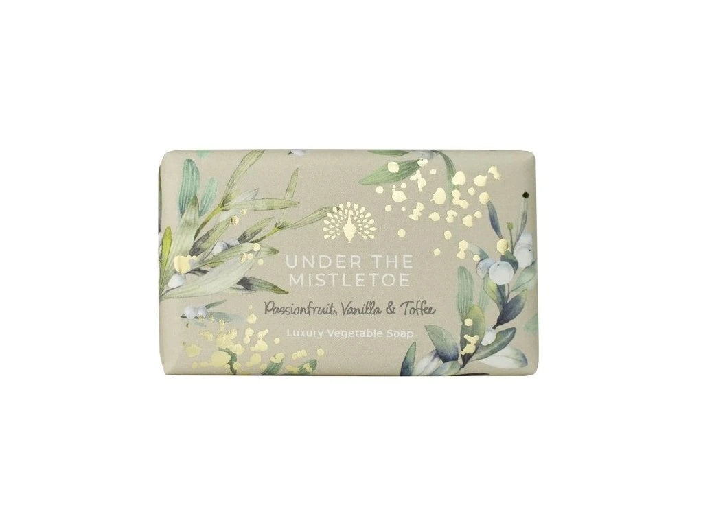 The English Soap Company Under The Mistletoe feste Seife 190g Mandarine, Mistel und Karamell