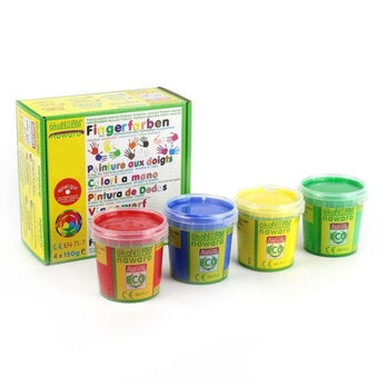 ÖKONORM Fingerfarben 4 diverse Farben Set A 1Stk
