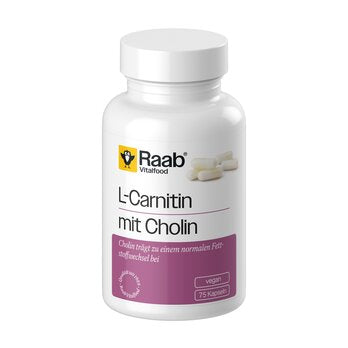 RAAB VITALFOOD L-Carnitin mit Cholin Kapseln konv 75Stk