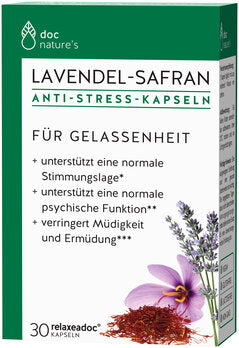 DOC NATURE’S Lavendel Safran Anti Stress Kapseln 30Stk