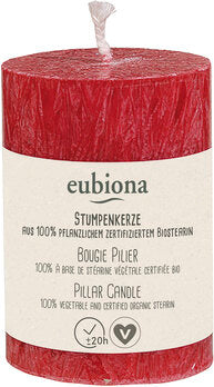 EUBIONA KERZEN Stumpenkerze Rot 56x80 mm 1Stk