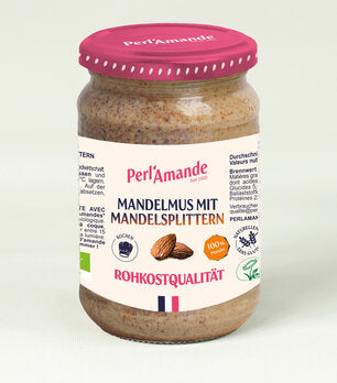 PERL'AMANDE Mandelmus braun crunchy Mandelsplittern 250g