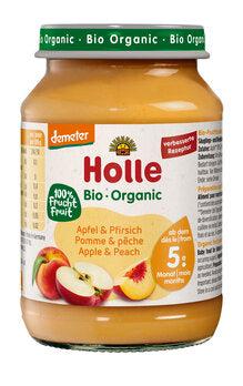 HOLLE Gläschen Apfel & Pfirsich demeter ab 5. Monat 190g