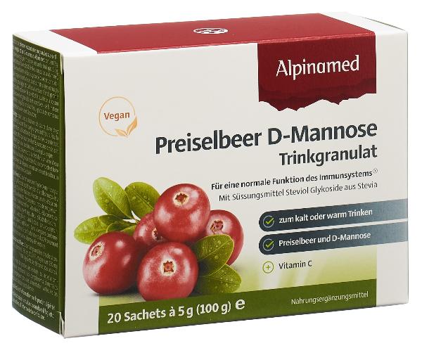 DrogerieMarkt24 - DrogerieMarkt24 ALPINAMED Preiselbeer D-Mannose Trinkgranulat 20x 5g - DrogerieMarkt24