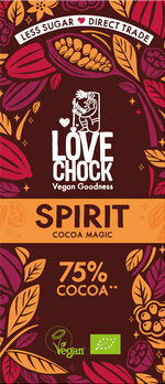 LOVECHOCK Tafel Spirit Zartbitter 75% 70g