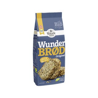 Bauck Mühle Brotbackmischung Wunderbrot, glutenfrei, EU Bio 600g