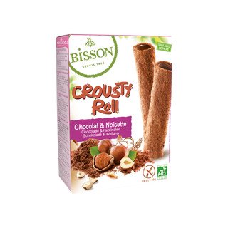 Bisson Crousty Roll, Snack mit Kakao & Haselnussfüllung, EU Bio 125g