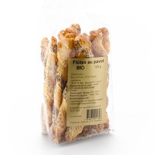 Flufa Flûtes mit Mohn, CH Bio 125g