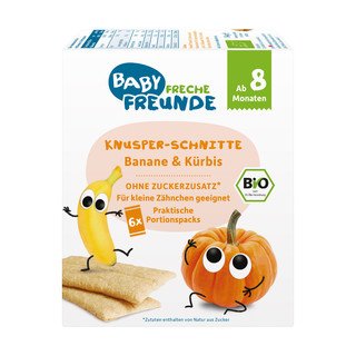 Freche Freunde Knusper-Schnitte Banane & Kürbis, EU Bio 84g