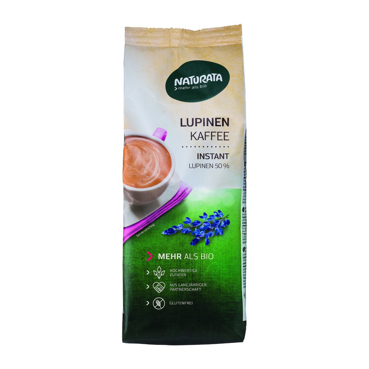 NATURATA Lupinenkaffee Instant Nachfüll Btl 200 g