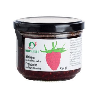 Haltbarmacherei Himbeer Konfitüre extra, Bio Knospe Schweiz 250g