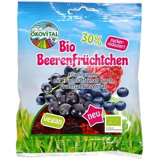 Ökovital Fruchtgummi Beerenfrüchtchen Zuckerreduziert, EU Bio 80ml
