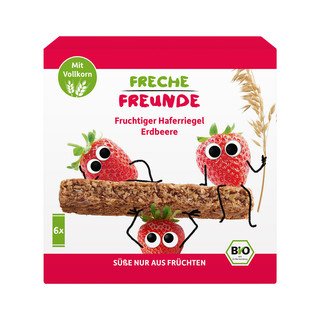 Freche Freunde Haferriegel Erdbeere, EU Bio 30g