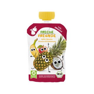Freche Freunde Quetschmus Apfel, Banane, Ananas & Kokosnuss, EU Bio 100ml