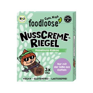 Foodloose Nusscreme-Riegel Haselnuss-Kakao, EU Bio 28g