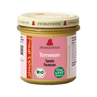 Zwergenwiese streich's drauf Tomesan, Brotaufstrich Tomate Parmesan, EU Bio 135ml