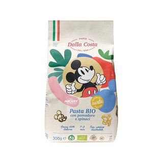 Dalla Costa Disney Pasta Mickey, aus Hartweizengriess mit Tomate und Spinat, EU Bio 300g