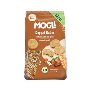 MOGLI Doppel Kekse Haselnuss & Kakao, EU Bio 95 g