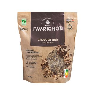 Favrichon Crunchy-Müsli dunke Schokolade, EU Bio 450g