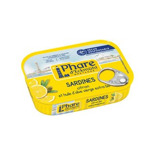 Phare d'Eckmühl Sardinen in Bio-Olivenöl und Zitrone, ohne Zertifizierung 135g