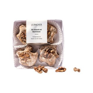 Leibacher Biber-Manufaktur Amaretti mit Baumnüssen 4er, CH Bio 32g