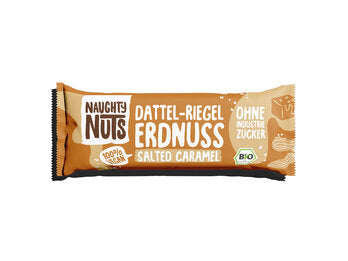 NAUGHTY NUTS Dattel Erdnuss Salted Caramel Riegel 30g