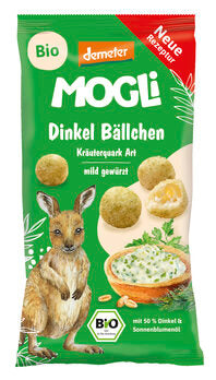MOGLI Dinkel Bällchen Kräuterquark Art demeter 40g