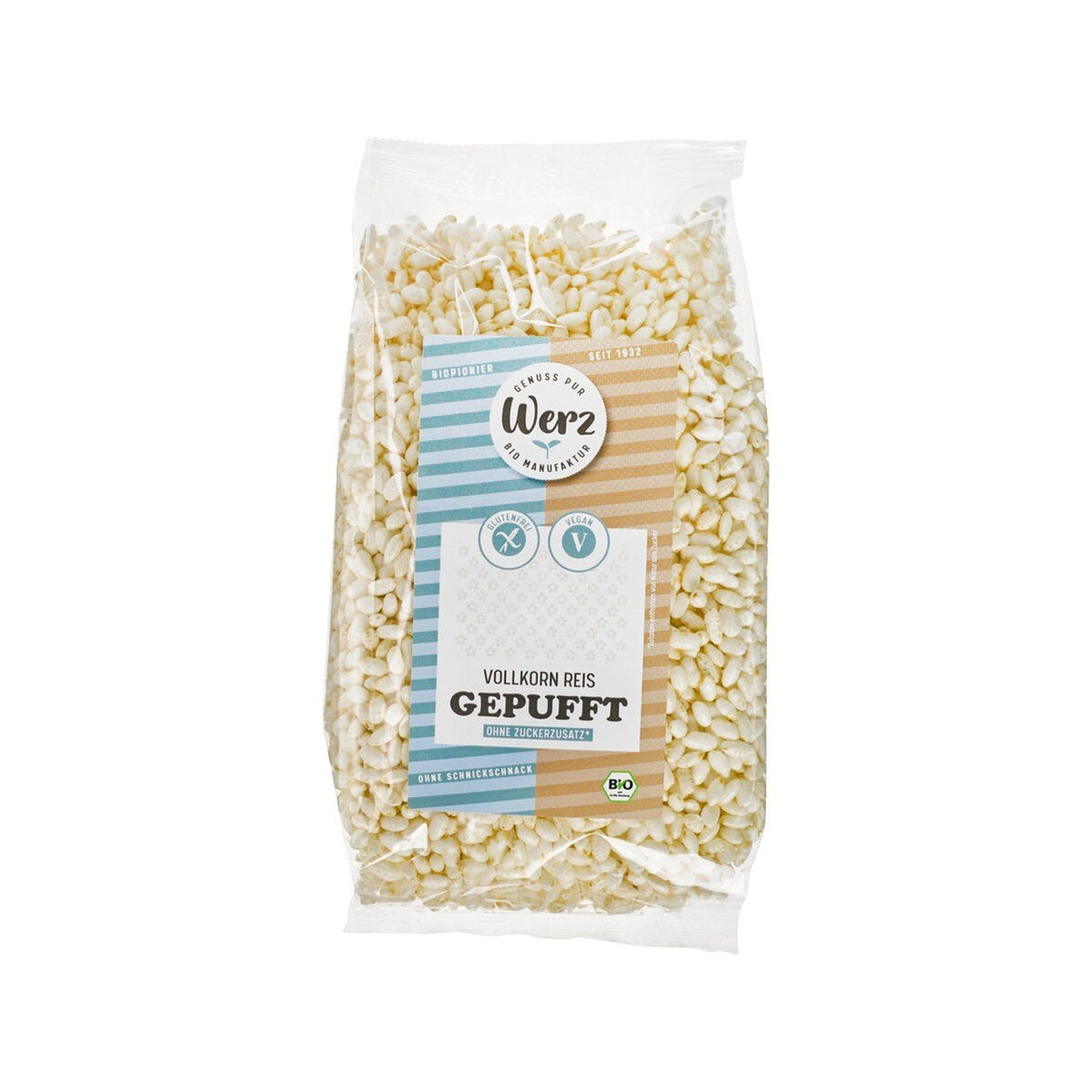 Werz Reis Pops Vollkorn, EU Bio Beutel 125 g
