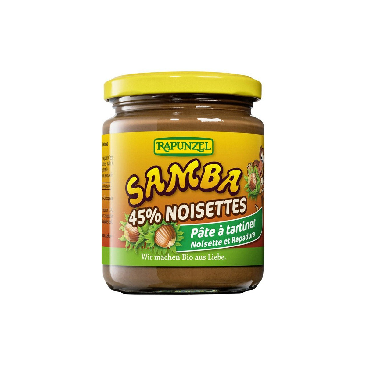 Rapunzel Pate à tartiner Samba Noisette, EU Bio Glas 250 g