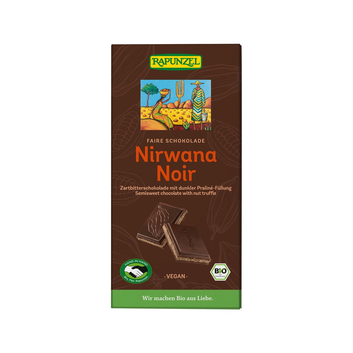 Rapunzel Schokolade Nirwana Noir, HiH, EU Bio / Fairer Handel Tafel 100 g