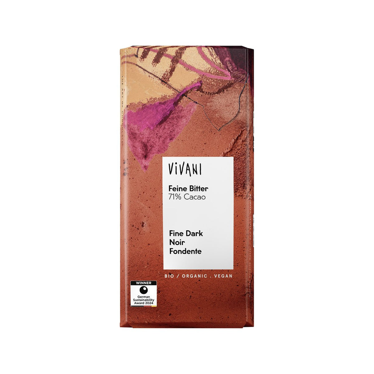 Vivani Schokolade Feine Bitter 71%, EU Bio Tafel 80 g