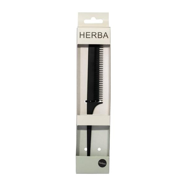 HERBA Carbon Stielkamm fein gezahnt schwarz