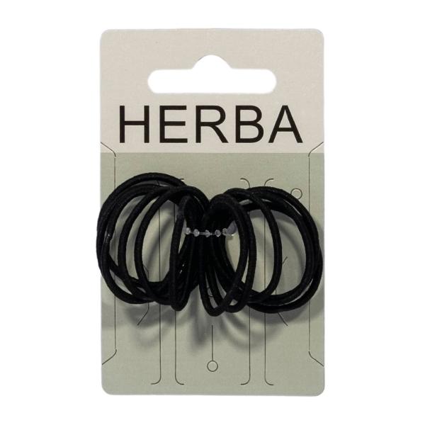HERBA Haarbinder 3cm schwarz 12 Stk