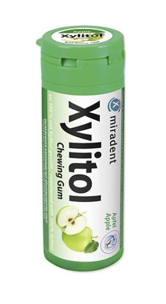 MIRADENT Xylitol Kaugummi Kids Apfel 30 Stk
