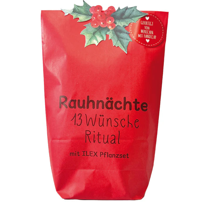 Rauhnächte 13 Wünsche Ritual Wundertüte mit ILEX Pflanzset