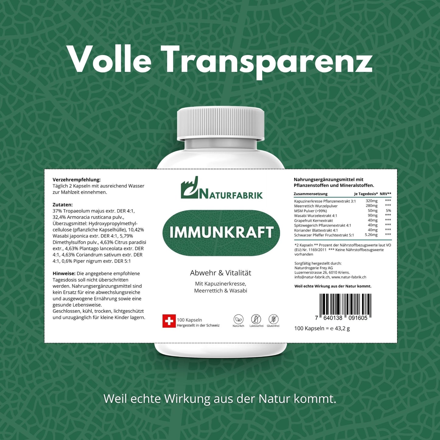 NATURFABRIK Immunkraft Kapseln 100 Stk