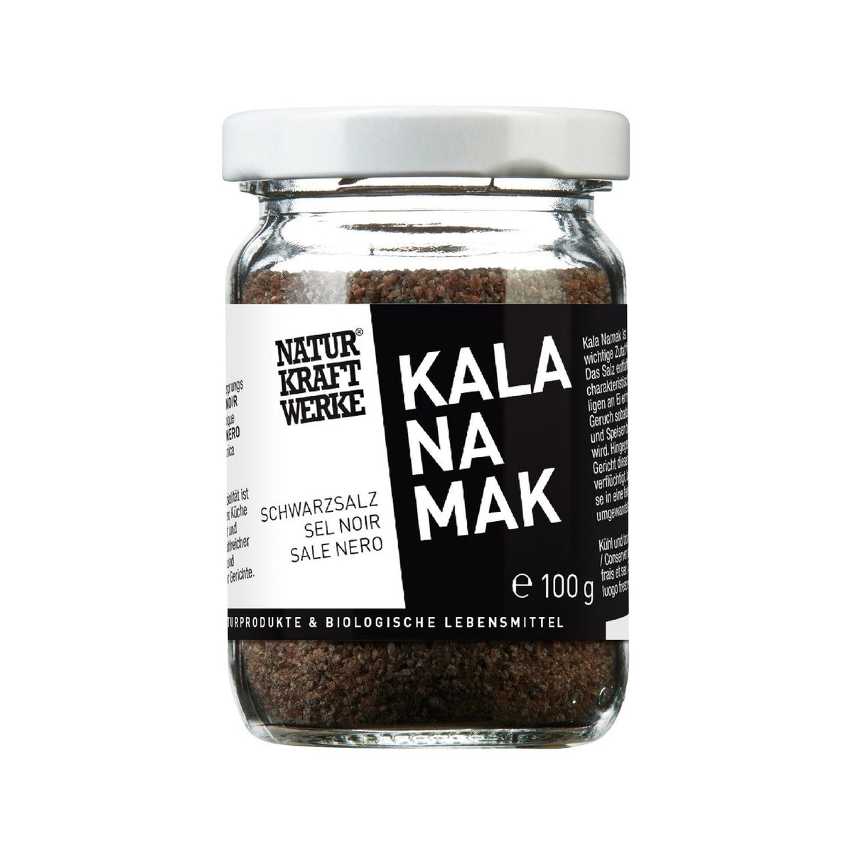 NaturKraftWerke Kala Namak Schwarzsalz, ohne Zertifizierung Glas 100 g