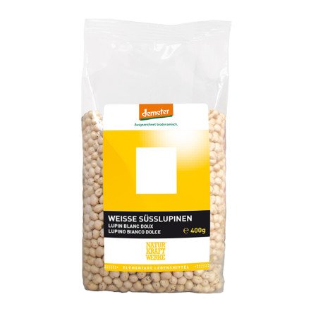 NaturKraftWerke Weisse Süsslupinen, Demeter Beutel 400 g