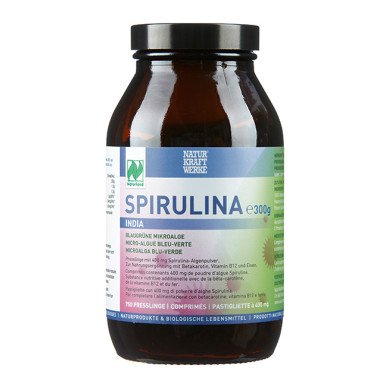 NaturKraftWerke Spirulina India Presslinge, 750 Stk., CH Bio Glas 300 g