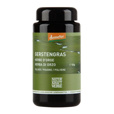NaturKraftWerke Gerstengras Pulver, Demeter Glas 50 g