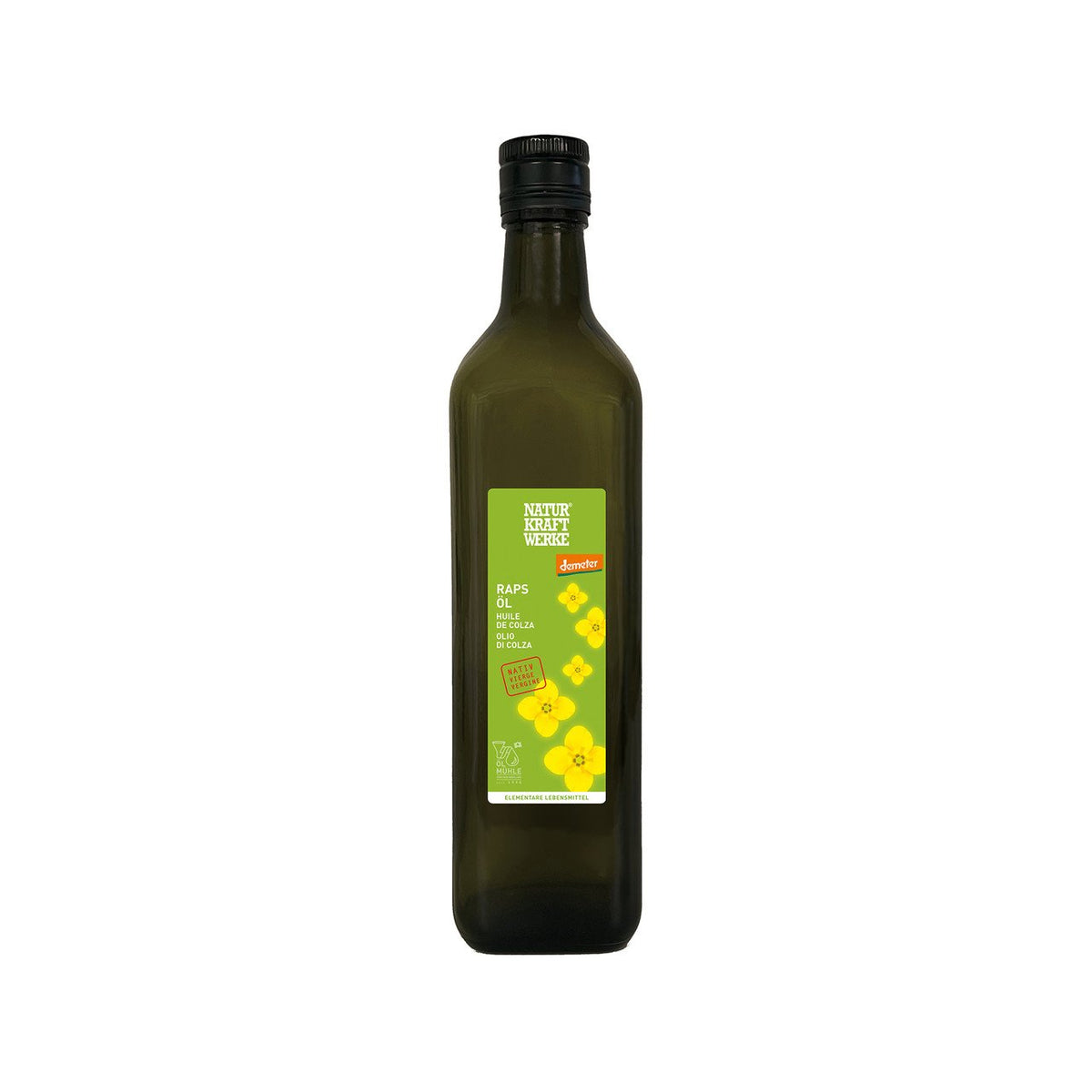 NaturKraftWerke Rapsöl nativ, Demeter Flasche 500 ml/Glas Einweg