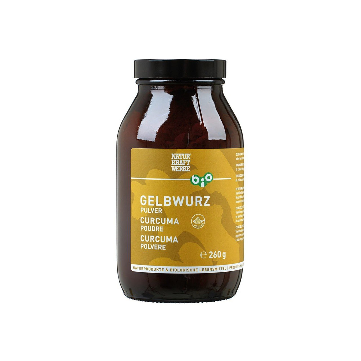 NaturKraftWerke Gelbwurz Pulver, CH Bio Glas 260 g