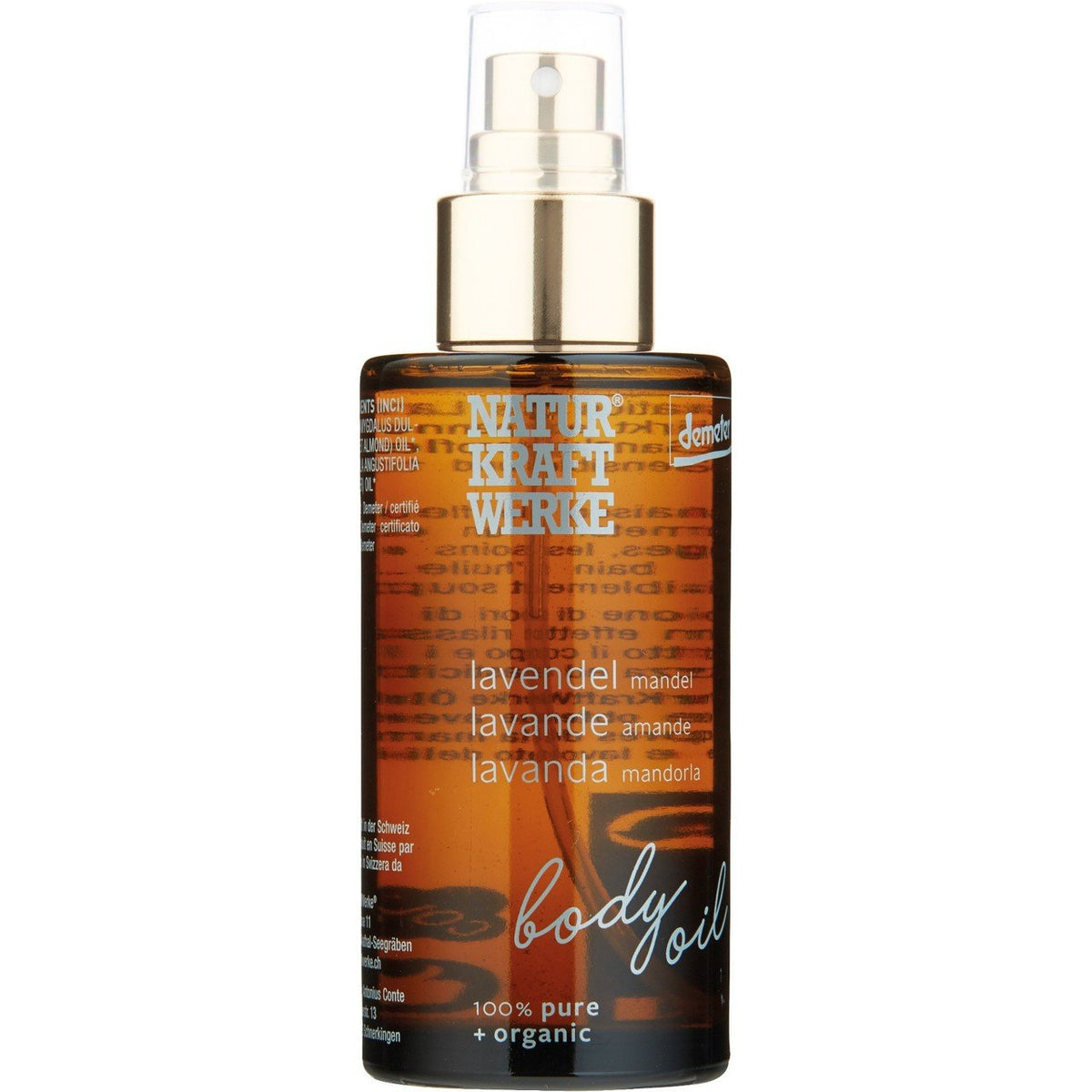 NaturKraftWerke Body Oil Lavendel Mandel, Demeter Dispenser 100 ml